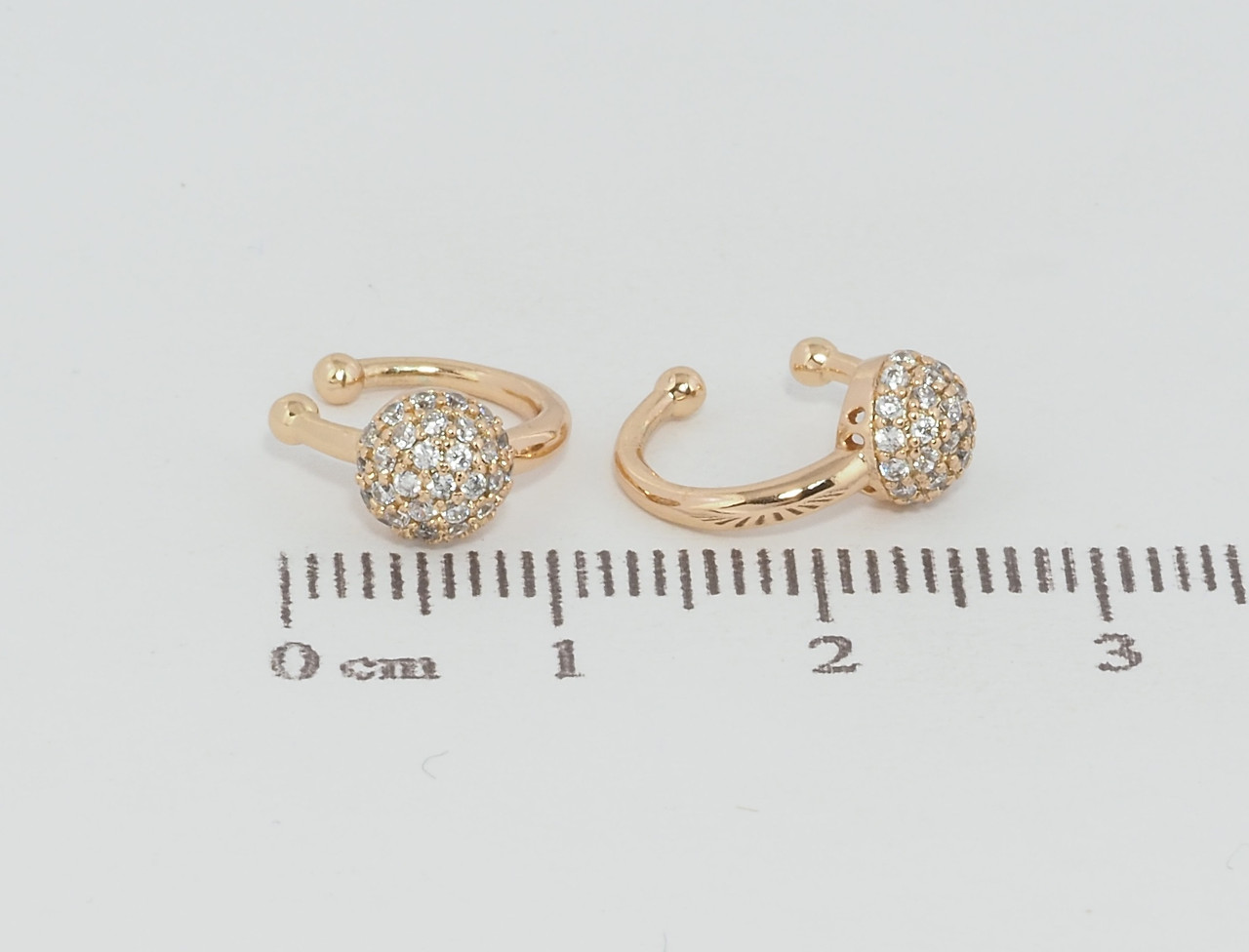 Сережки Xuping Позолота 18K кафи "Кульки з цирконієм": продаж, ціна у ...