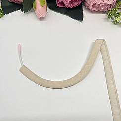 Тунельна тасьма срібляста півонія ( світлий беж) спаяна 10 мм.