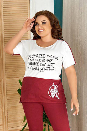 Неймовірний жіночий костюм, тканина "Трикотаж двонитка" 48, 50, 52, 54, 56, 58 розмір 48, фото 3