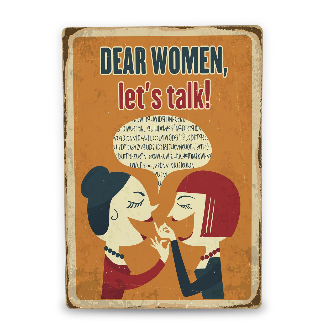 Дерев'яний Постер Dear woman, let's talk