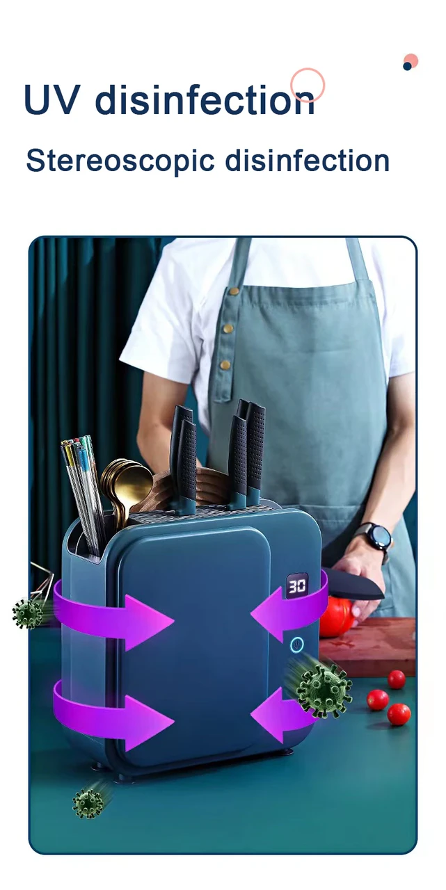 Купить Ультрафиолетовый стерилизатор / подставка для ножей с ...