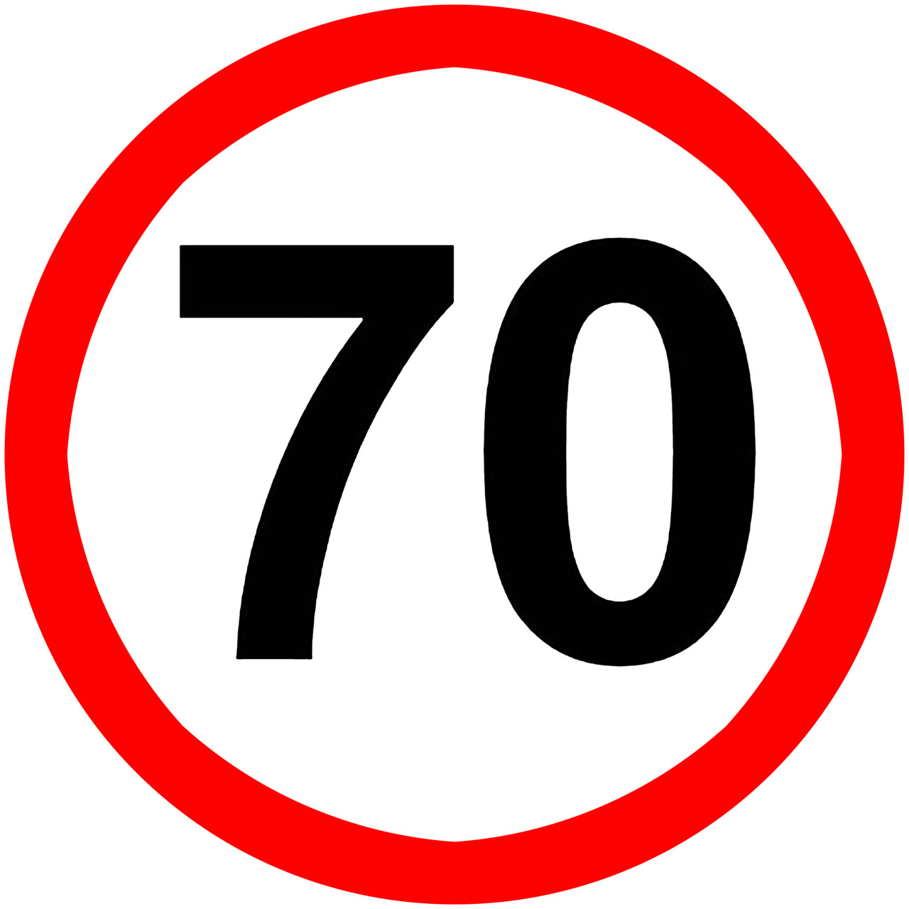 Наліпка на АВТО Дорожний знак (знак 70)