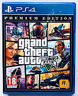 Grand Theft Auto V Premium Edition, Б/У, русские субтитры - диск для PlayStation 4