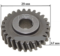 Шестерня перфоратора Makita HR2470 d8*29 26 зубов влево аналог 226656-3