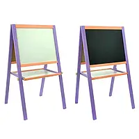 Мольберт для рисования фиолетово-оранжевый магнитный, Игруша 47799