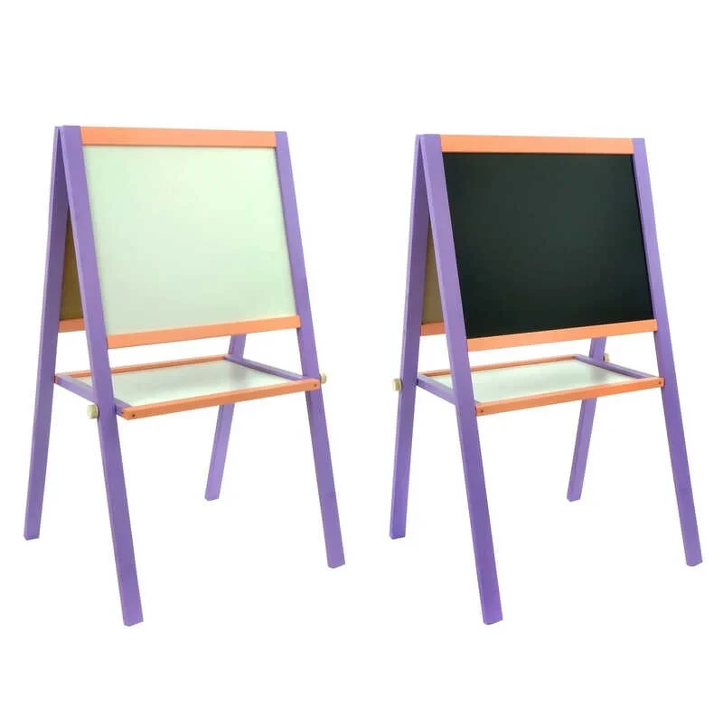 Мольберт для малювання фіолетово-оранжевий магнітний, Іграша 47799