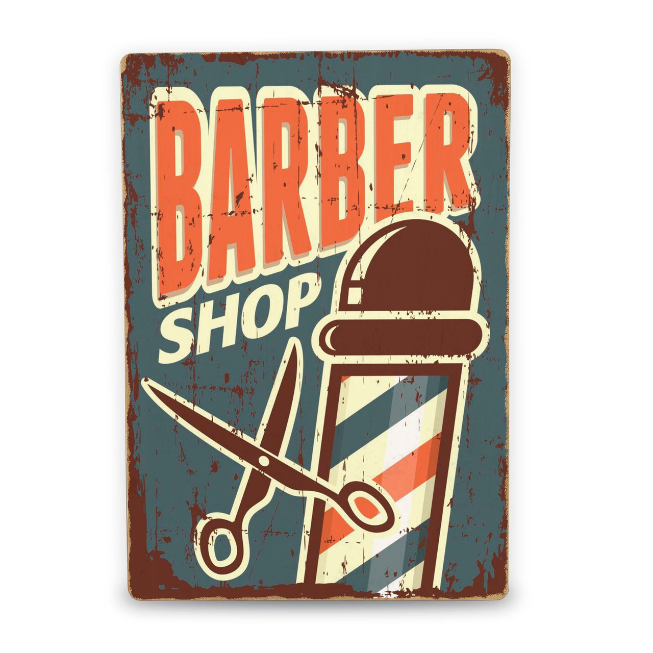 Дерев'яний Постер Barber Shop