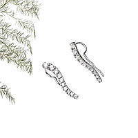 Срібні сережки кафи Доріжка