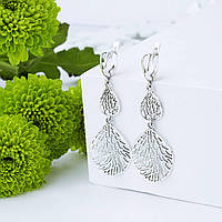 Срібні сережки Листочки