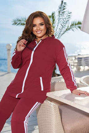 Спортивний жіночий костюм, тканина "Трикотаж двонитка" 48, 50, 52, 54, 56, 58, 60, 62, 64 розмір 48, фото 3