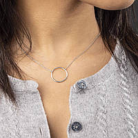 Срібне кольє кільце