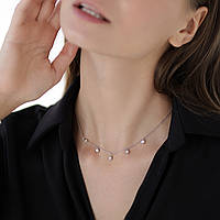 Срібне кольє Жита з фіанітами