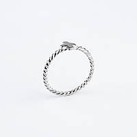 Срібне кільце Хрестик