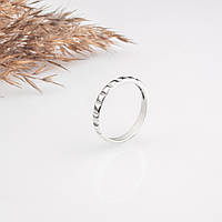 Срібне кільце з насічками