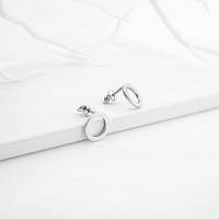 Срібні сережки пусети Кільця