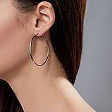 Срібні сережки Коста-Місяць 70 мм, фото 6
