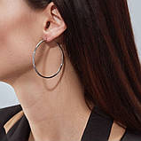 Срібні сережки Коста-Місяць 70 мм, фото 3
