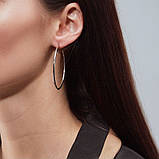 Срібні сережки Коста-Місяць 70 мм, фото 2