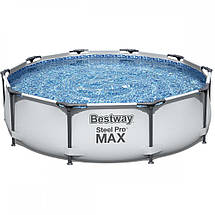 Каркасний басейн Bestway 56420 Steel Pro MAX 366х122 см круглий для всієї родини з картриджним фільтром, фото 5