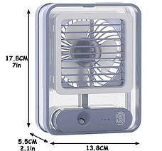 Портативный мини-кондиционер Вентилятор мини кондиционер с подсветкой и увлажнителем воздуха USB, фото 2