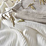 Плед покривало на ліжко Adina євро 200x220 см IDEIA молоко бавовна натуральне, фото 9