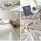 Плед покривало на ліжко Adina євро 200x220 см IDEIA молоко бавовна натуральне, фото 7