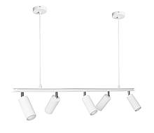 Люстра підвісна MSK Electric Tube в стилі лофт із поворотними плафонами NL 2450-5 WH