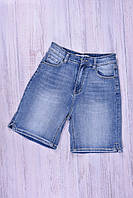 Стрейчевые шорты джинсовые со стильными потертостями