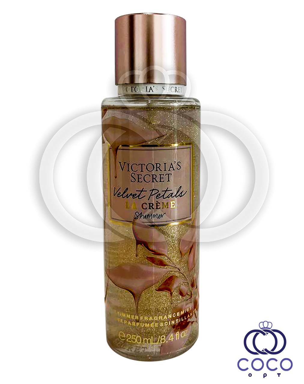 Парфумований спрей міст для тіла Victoria's Secret Velvet Petals La Creme Shimmer із шимером 250 ml