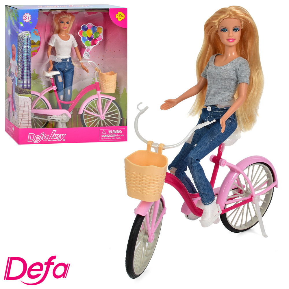Лялька Defa Lucy на велосипеді (2 види на вибір) 8361-BF, фото 1