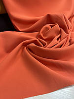 Ткань костюмно-плательная Креп Барби, оранжевого цвета