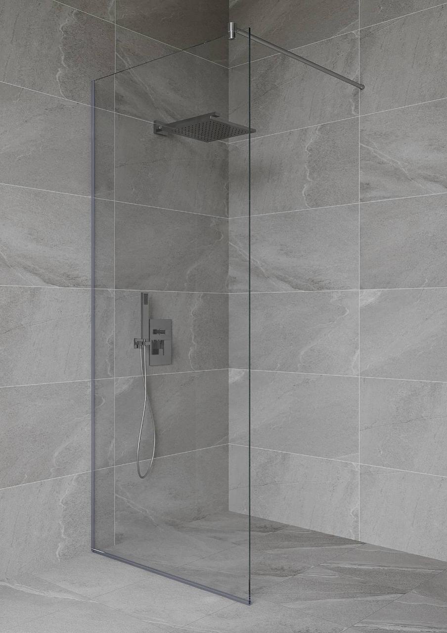 Скляна душова перегородка 2000*300мм, зі штангою, фото 1