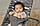BabyBjorn - Крісло-шезлонг Bouncer Bliss Cotton, Antracyt/Landscape Print + Іграшка Googly Eyes Black and White, фото 9