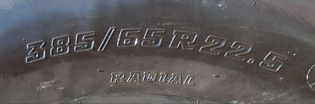 Шина вантажна б у 385-65R22.5 BRIDGESTONE R 249 причіпна, фото 3