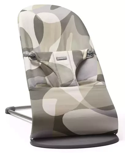 BabyBjorn - Крісло-шезлонг Bouncer Bliss Cotton, Khaki/Green Print