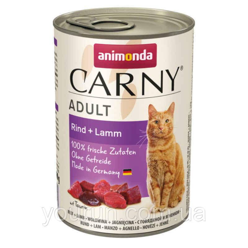 Animonda (Анімонда) Carny Adult Beef + Lamb вологий корм для кішок (яловичина та ягня)400 гр, фото 1
