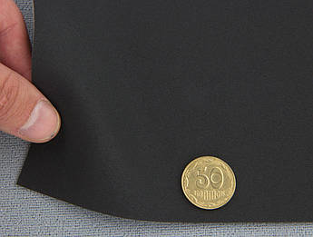 Чорний Шкірзам матовий під замш MT-10 для сидінь мотоциклів, велосипедів, квадроциклів, ширина 1,67м