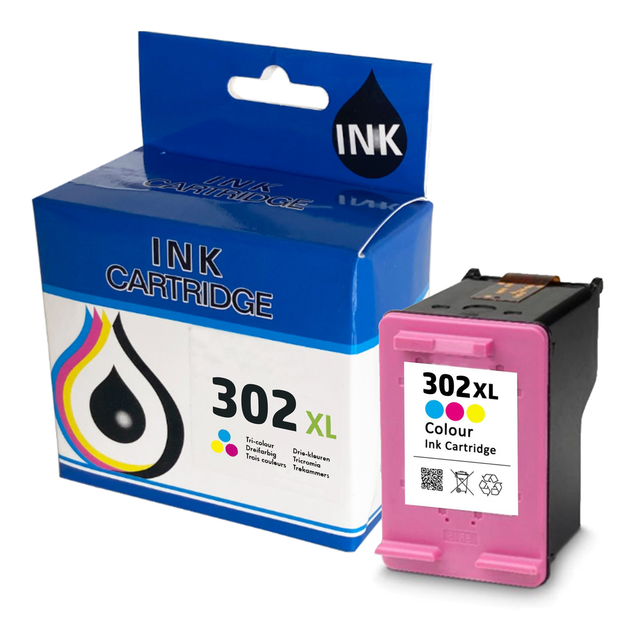 Сумісний картридж HP 302 XL Color (F6U67AE) струменевий, кольоровий, збільшений ресурс, 18 ml, заміна F6U65AE