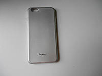 Силіконовий чохол для телефона iPhone 6 Plus срібного кольору