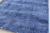 120х170 см Ковер WELLNESS 4817 голубо-синий цвет, очень мягкий на пол в гостиную, спальню.