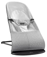 BabyBjorn - Крісло-шезлонг Bouncer Balance Soft Mesh, Silver/White (срібло/білий)