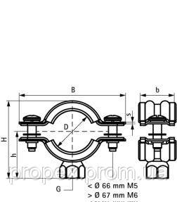 Хомут монтажный Walraven 2S Хомут з гумов. ізоляц. 113-118мм M8/10 - фото 2 - id-p316447835