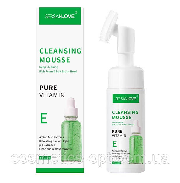 Пінка-мус для вмивання з вітамінами Sersanlove Pure Vitamin E Cleanser Mousse, 150 мл