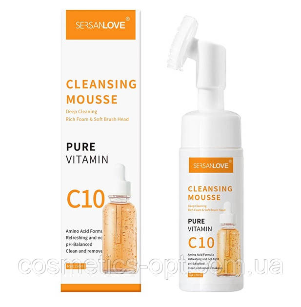 Пінка-мус для вмивання з вітамінами Sersanlove Pure Vitamin C10 Cleanser Mousse, 150 мл