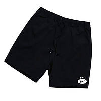 Черные спортивные шорты Nike Swoosh Logo Drawstring унисекс Найк