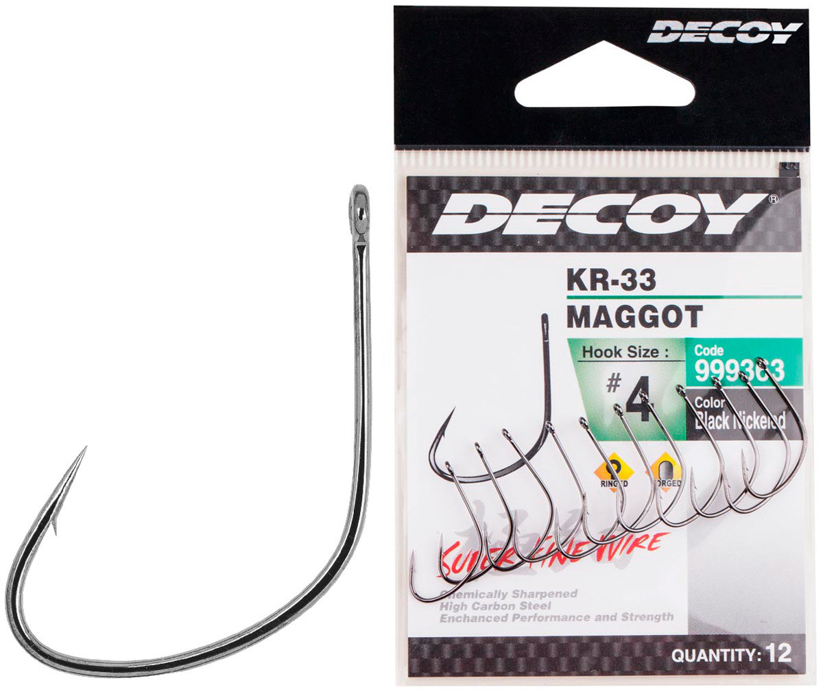 Гачки Decoy KR-33 Maggot №4 (12шт/уп)