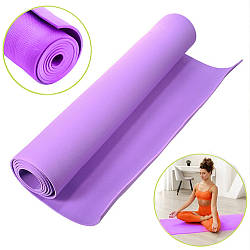 Килимок для йоги та фітнесу 173х61х0,5 см, Фіолетовий / EVA килимок для спорту / Мат для йоги / Йогомат
