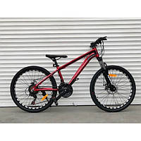 Велосипед алюминиевый горный TopRider-680 24" , Красный + подарок крылья или насос