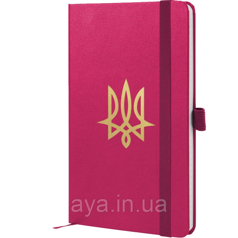 Блокнот Axent Partner Be brave like Ukraine (середній, у клітинку, рожевий) 8201-50-3-A