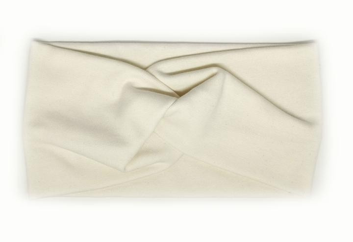 Пов'язка на голову жіноча молочного кольору, фото 1